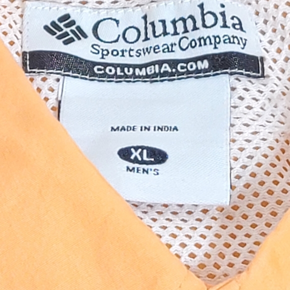 Columbia PFG Short Sleeve Shirt Orange Vented B6 - Picture 6 of 6